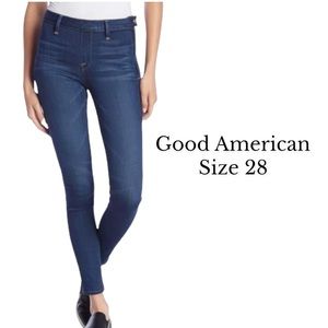 Good American High Waist Side Zip Skinny Jeans Size 28/6